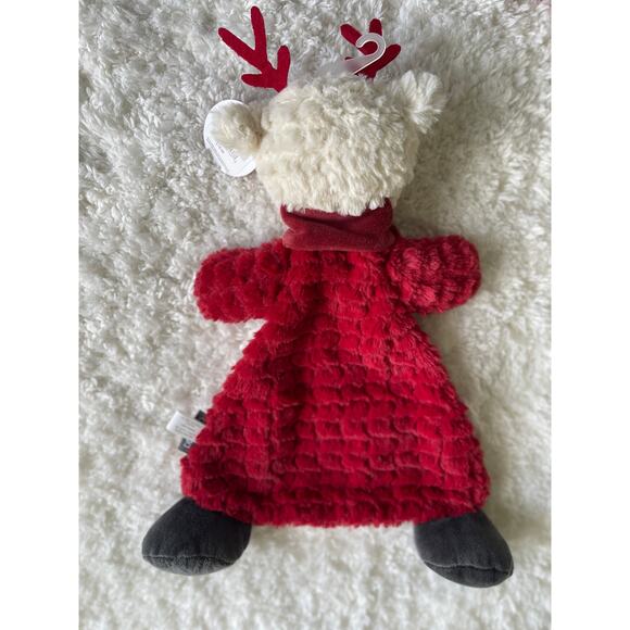 Demdaco Reindeer Cozie Lovey Rattle Plush Baby Security Blanket Red NEW LAST ONE - Picture 4 of 8